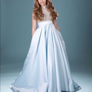 Baby blue gown